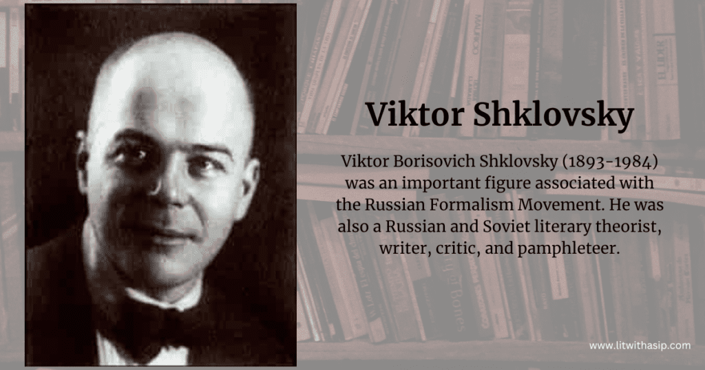 Viktor Shklovsky Russian Formalism Movement